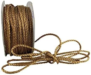 Bhavya Enterprises Golden Color 18 Mtr Resham Zari Twisted Fancy Thread/Dori Lace for Sewing, Bead Art, Piping, Apparels, Wrapping, Handicrafts & Craft DIY Projects.
