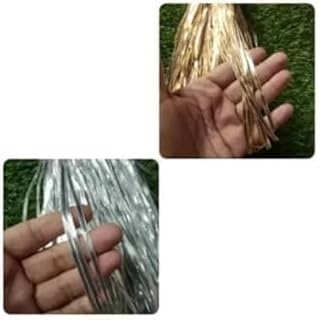 DIVARA- Golden & Silver Gota Patti Lace Combo Pack for Dupatta, Saree, Lehengas(100M) Lace Reel (Pack of 2)