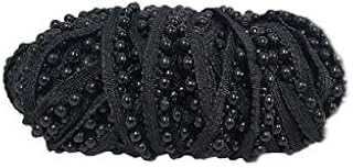 Utkarsh 20 Mtr Roll of Gota Patti Embroidery Trim Black Moti Lace Border with 0.6 cm Width for Saree,Suit,Dresses,Fashion Designing,craftworks