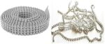 Goelx Stone Chain & Stone Lace Silver Combo Pack for Jewellery Making/Silk Thread Jumka,Bangles