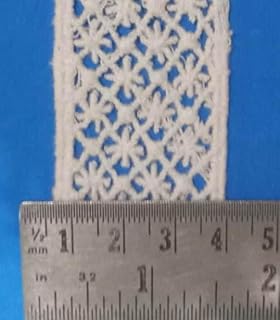 Bhavya Enterprises White Crochet Guipure Insertion Lace&Border Material (Width 3.5 Cm) Suitable For Trims,Borders,Embroidery Lace,Applique,Fabric Lace,Sewing Supplies 5 Meter