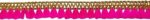 anida lace Cream and Golden Color Lace Gota Patti Design Machine Made Embroidery Lace Border with 1.2 cm with 9 Mtr Lace Reel (HOT Pink)