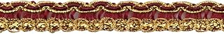 HUNNY- BUNCH® (Pack 9 Meters) Premium Designer Beads & Zari Braided Trim Lace Border for Saree, Suits, Dresses, Lehenga, Dupatta, DIY Crafts, Sewing & for Sequence Work on Net (Art 858) Maroon