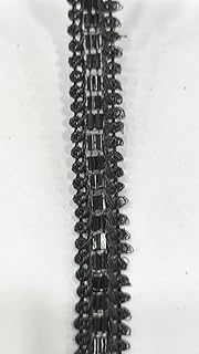 PREMDAS LACE Net Fabric Katdana Nalki Lace for Saree's Border Finetage Pipe Lace for Dresses, Sarees, Lehenga, Suits, Blouses, Dupatta, Chunri and Craft (9meter) (Black)