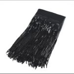PREMDAS LACES Premdas Lace Colorful Sequin Tassel Lace Trim Ribbon Fringe Diy Handmade Dance Performance Clothing Decoration Accessorie(3Miter) (Black)