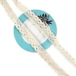 Bhavya Enterprises 5M Ivory 2. 5cm Width Vintage Style Cotton Crochet Lace Edge Trim Ribbon Sewing Crafts Fabric for Wedding Clothes Decoration