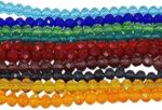 AAASAH? Rondelle 4mm Round Shape Beads Crystal Spacer Beads Wheel Tyre Bead Transit Bead Bracelet Necklace DIY Art Craft & Jewelry Making Multicolor Pack of 100 Pcs
