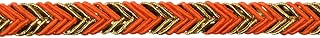 HUNNY- BUNCH? (Pack 9 Meters) Premium Designer Fishtail Corded Trim Dori Lace Border for Saree, Suits, Dresses, Lehenga, Dupatta, DIY Crafts, Sewing, Embroidery & for Sequence Work on Net - Orange