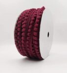 UKIYO | Pom Pom lace (25 Meter) Mini Bobble Ball Fringe Braid Lace Trimming for Craft Material, Cotton Dupatta, Suits, Lehenga, Saree, Blouses (Maroon)