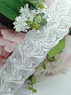 Bapna 5 Yard Embroidery Lace for Sewing and Decor Tablecloth Slipcover Bridal DIY Clothing/Accessories