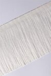 Anida Fringe Trim Lace Polyerter Fibre Tassel 6Inch Wide 9 Meter Packing Long for Clothes Accessories Latin Wedding Dress DIY Lamp Shade Decoration (Off White)