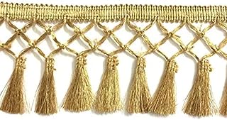 Premdas lace (9 Mtr) Roll of Golden Resham/Silk Gota Patti Embroidery Trim Laces and Borders with 9.5cm Width for Bridal Dresses Sarees Lehengas Suits Decorations Designing Material Lace Reel (Gold)