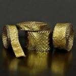 Embroiderymaterial Gota Laces Borders Material for Dresses Clothes Apparels Saree Blouses Making Purpose Dark Gold Color (5 Meter)