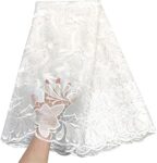 LadyQ Beaded Tulle Lace Fabric 2019 Green Swiss African Lace Materials African Party French Net Lace Fabric with Stones 842 LD