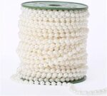 VRB DecTM 5 Mtrs Artificial Pearls Bead Moti Pearls Bead Chain for Jewellery Making, Beads for Bracelet Making, Resin Art,Beads, Crafting, Scrap Booking and Embroidery DIY Craft (6 MM, 5 MTR)