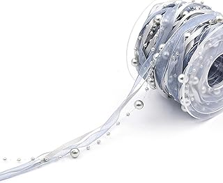 Enakshi Bead Ribbon Chiffon Wrap Roll Applique Beaded for Clothing Sewing Party Gray | Crafts | Sewing | Embellishments & Finishes | Trims