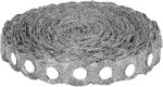 Kurlz 17mm Mirror Embroidery Lace for Dupatta, Handicrafts | Size: 9 Yards - Silver