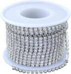 The Lovely Creations Rhinestone Chain for Jewelry Making, DIY Arts and Craft - Pack of 5 Meters (SAILVER)