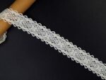 Orient Lace Craft Cotton Crochet Lace and Border Material - Used for Trims, Borders, Dresses, Sarees, Lehenga, Suits, Blouses, Dupatta, Chunri Borders, Embroidered Laces, Applique, Fabric lace, Sewing Supplies, latkan laces Hanging jhallar Tassel Laces Crafts and Home D�cor (Size 2.6 cm) (Qty 10 Metres) (Model Crochet 3)