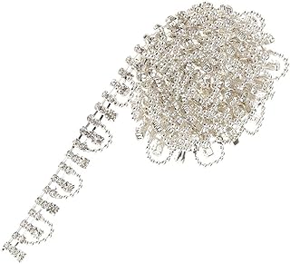 CLUB BOLLYWOOD VELURA 1yard Rhinestone Beaded Ribbon Lace Trims for Crafts Decoration 14mm|100Pieces |Trims| Sewing