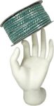 Kurlz 1/2 inch Exclusive Metallic Flat Piping Lace for Dupatta, Blouses, Latkans, Laddo Gopal Poshak, Singhasan & Jhulas, DIY Crafts | Size: 20 Yards - Rama Green