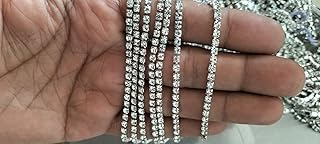RADHE FASHION 2 mm Jewellery Making Chains and Stone Lace for Decorations and Craftwork (5 Meter)