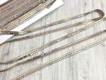 Anida Golden Fabric Trim with Real Mirrors, Embroidered Saree Border-Silk Sari Fabric-Dupatta Silk Ribbon-Indian Table Runner-Lehenga 9meter (Gold)