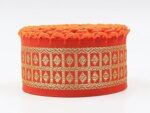 Nilesh Ribbon Industries 9 Meter Imitation Zari Lace | Fancy Designer Zalar Laces & Borders for Kurta, Suit, Dupatta, Saree, Lehenga (Orange)