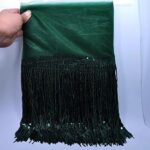 Premdas lace Colorful Sequin Tassel Lace Trim Ribbon Fringe DIY Handmade Dance Performance Clothing Decoration Accessorie(3miter) (Dark Green)