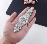 Dream Billions Hand Embroidered Mix Rhinestones Crystal Appliques Sewing Applique Patches (1pc) Trims