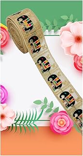Black Lace Border for Saree 9 mtrs Traditional Elephant Embroidery Trim with Gold Zari Work for Women's Ethnic Wear and Home Decor -3 Inch Width, Black and Multi-Color Ribbon