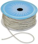 EmbroideryMaterial Light Gold Zari Trim Braided Macrame Cord Laces and Borders for Saree, Sewing, Embroidery, Edging, Border, Blouse, Dupatta Border, Lehenga, Kurti etc (17 Meters, 2MM Wide)