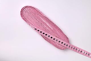 ANIDA Mirror Embroidered Lace Trim ? 1 Reel (Dark Pink) | Decorative Mirror Work Border for Sarees, Lehengas, Dupattas, Dresses, Gowns & Craft Decoration 9 Meter Packing