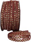 Utkarsh Red Color Chalu Goli Fancy Lace Border Gota Patti Embroidery Trim Ribbon for Saree,Suit,Apparel,Fashion Designing,craftworks with 0.6 cm Width and 20 Mtr Long