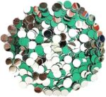 M Fabrics Mirror for Embroidery Works with Cary Case Plastic Box (Used in Churidhar, Blouses, Dupatta, Art and Craft, Decoration Material) - Pack of 125 Pieces ((Size - 20 mm Round))