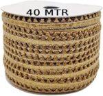 Premdas laces Samosa Gota Patti Lace Border (40 Meter) Material for Dupatta, Bridal Dresses, Saree, Lehengas, Palazzo, Anarkali Suits, Blouses. (Gold)
