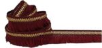 Utkarsh 20 Mtr Roll of Ethnic Wear Gota Patti Embroidery Maroon and Golden Trim Kiran Lace Border for Saree,Suit,Dresses,Fashion Designing,Art and Craftworks with 3.17 cm Width
