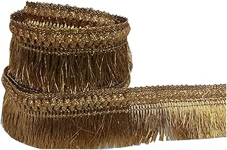 aanya 20 Mtr Roll of Ethnic Wear Gota Patti Embroidery Golden Trim Kiran Lace Border for Saree,Suit,Dresses,Fashion Designing,Art and Craftworks with 3.17 cm Width