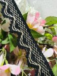 Ely Fashion Black Primium Cotton Zarri Thread Lace and Border Material for Jhallar Tassel Embroidered Laces Applique Fabric lace Sewing Supplies Cotton Work lace (10 Mtr)