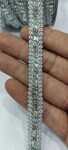 PREMDAS LACES Net Fabric Katdana Nalki Lace for Saree's Border Finetage Pipe Lace for Dresses, Sarees, Lehenga, Suits, Blouses, Dupatta, Chunri and Craft (9meter) (Silver)