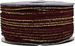 CRAFT LOVE Gota Dori Lace Border 18.5 Yards/ 17 Meters for Saree Blouse Dupatta Lehenga Sewing Crafts (2 mm Wide) (Maroon)