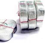 Gota Patti Laces and Borders, 110 Metre, 1.2 cm Width, Decorative Trim for Saree, Lehenga, Dupatta (Silver)