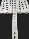 Pritam Mirror Patti lace Border for Saree, Dress, Dupatta, gaun, Bag, Decoration and DIY Craft Project ext. (White)