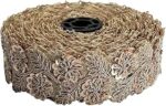 WOVEN LACE & BORDER 1.25 inch Sequins & Zari Floral Zardosi Embroidery Lace for Lehenga, Dupatta, Western Dresses | Size: 9 Yards - Rose Gold/Anmol