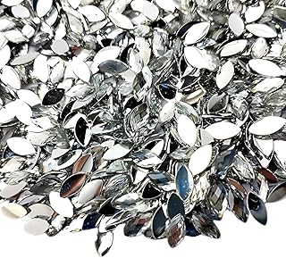 Clear Oval Shape 8x4 Beads Stones, Embroidery Work, Clothes Lace, Blouse, Art Crafts Raw Material (1000 Pcs)