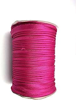 OMX 45 Mtr Roll Imported Piping lace, Used for Tailoring and Embroidery Work and Making for Churidar, Blouse, Saree, and Other Types of Dresses (Magenta) for Women's, Girl's