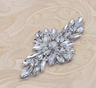 Dream Billions Marquee Rhinestones Crystal Appliques Sewing Applique Patches (1pc) Trims Hand Embroidered