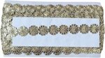 Gota Patti Flower Designer Lace Border - 9 Meters Pack | Perfect for Dupatta, Saree, Lehenga, Plazo, Suit, Dress, Blouse, Curtain, Sewing, Craft, and More (Light Golden)