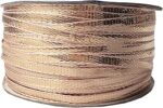 Embroiderymaterial Gota Trim Lace Rolls, 100 Meter for Saree Dupatta Dresses & Blouses-Rose Gold-1Roll