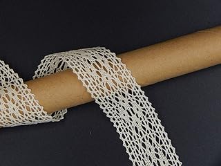 Orient Lace & Border Material - Crochet, Embroidered & Applique Laces - Fancy Trims & Borders for Dresses, Sarees, Lehengas, Suits & Dupattas - 3 cm Width (10 Metres) (Model Crochet 07) by Orient
